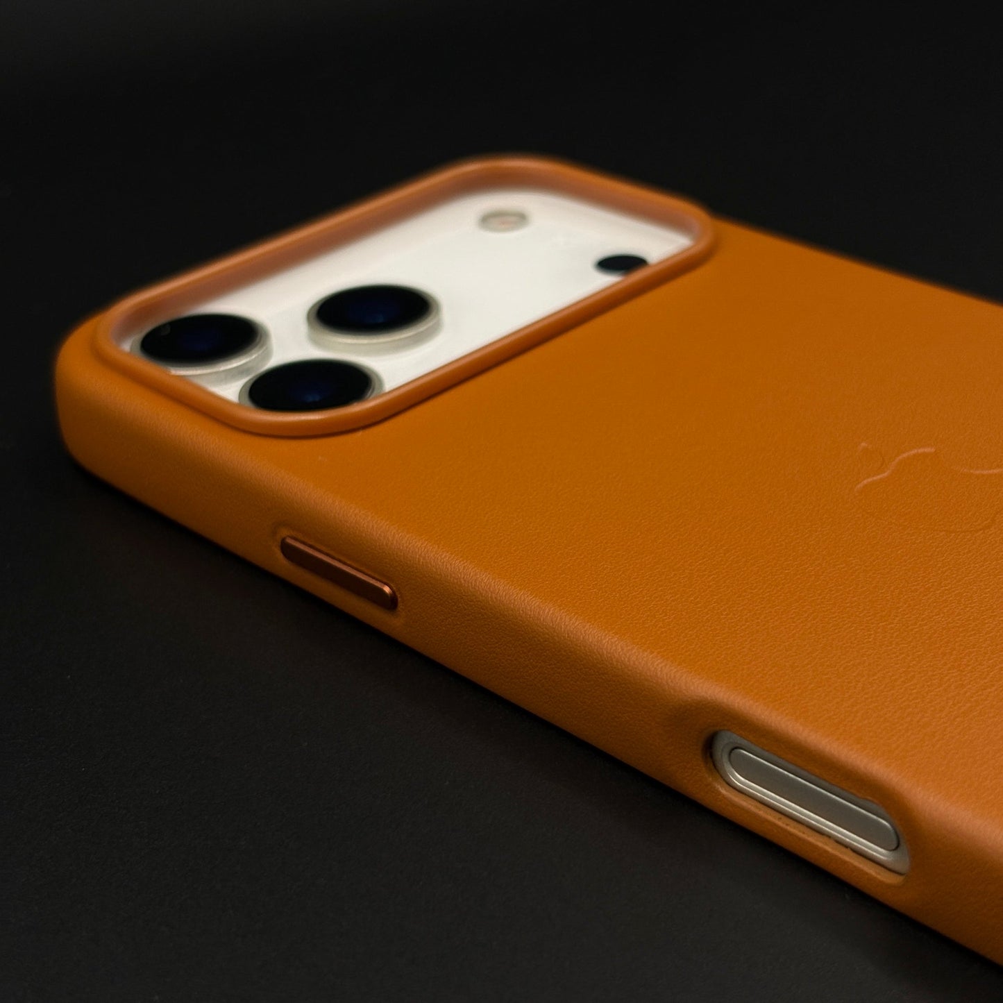 Minimalist Leather Logo Phone Case Cover for iPhone 17 Series | Slim Premium Everyday Protection