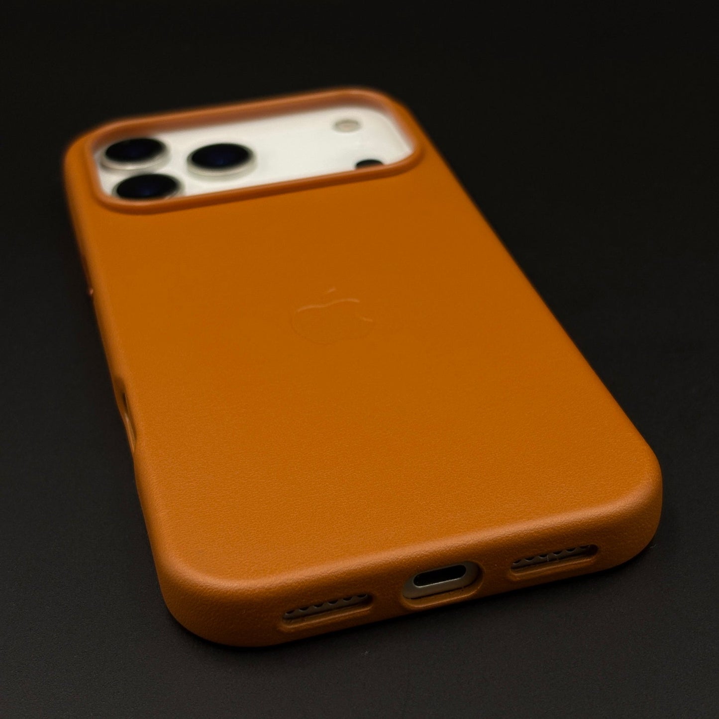 Minimalist Leather Logo Phone Case Cover for iPhone 17 Series | Slim Premium Everyday Protection