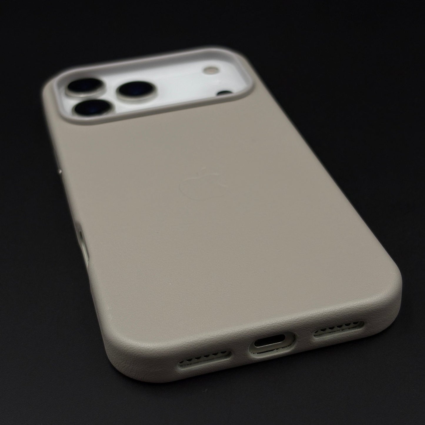 Minimalist Leather Logo Phone Case Cover for iPhone 17 Series | Slim Premium Everyday Protection
