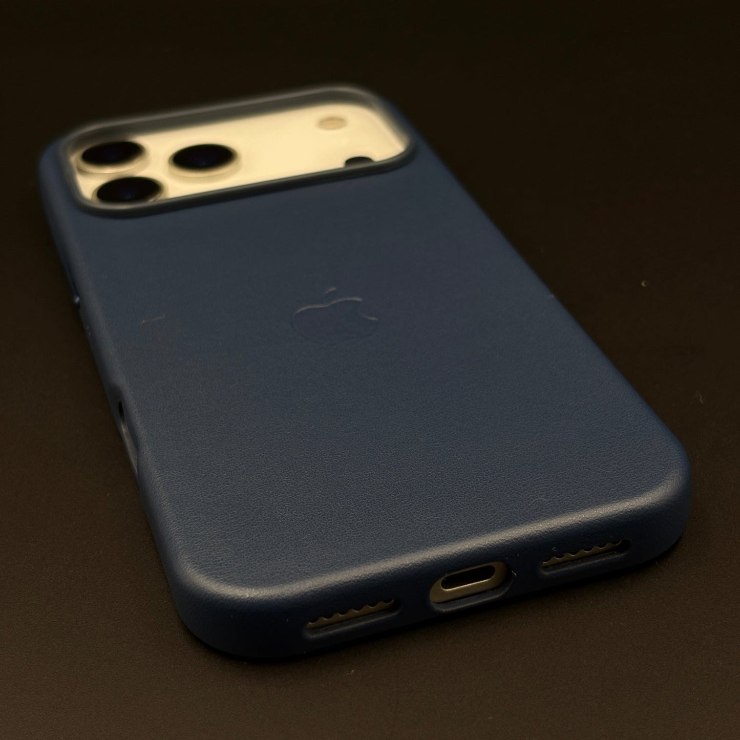 Minimalist Leather Logo Phone Case Cover for iPhone 17 Series | Slim Premium Everyday Protection