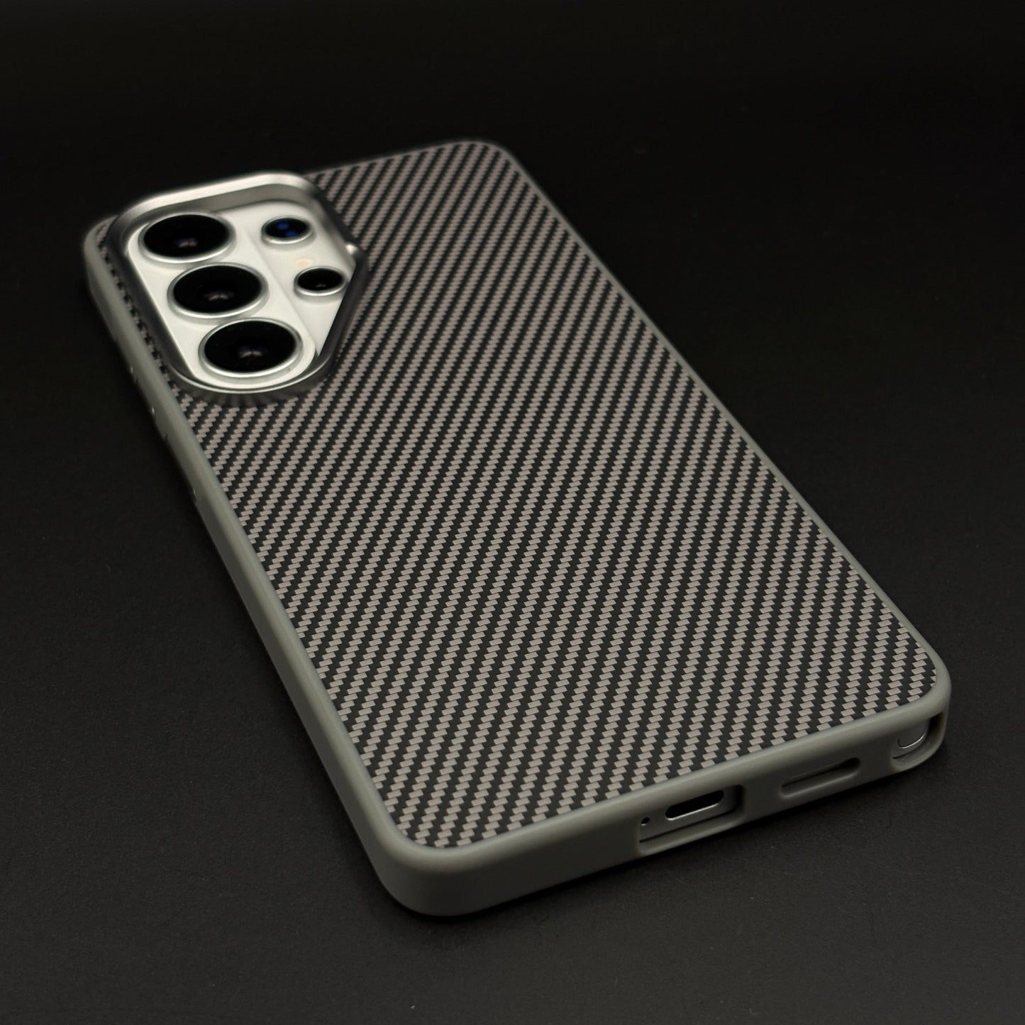 Carbon Fiber Case with Hidden Magsafe for Samsung Galaxy S26 Ultra | Metallic Camera Guard | Slim Magnetic Luxury Protection