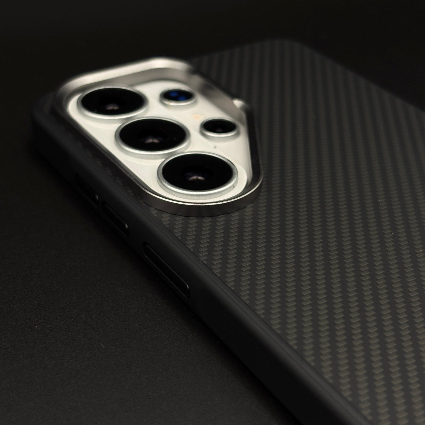 Carbon Fiber Case with Hidden Magsafe for Samsung Galaxy S26 Ultra | Metallic Camera Guard | Slim Magnetic Luxury Protection
