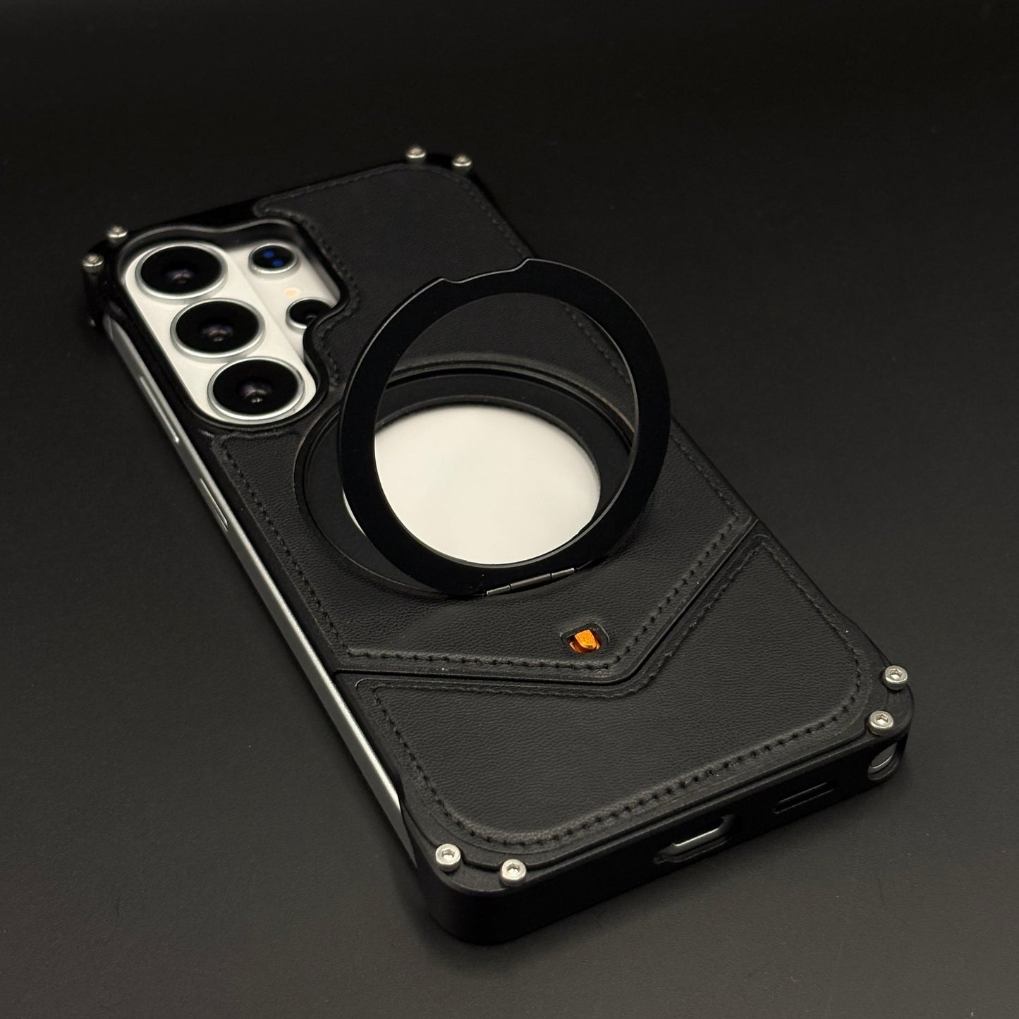Heavy Duty Rugged Metal Ring Stand MagSafe Mobile Case Cover for Samsung Galaxy S26 Ultra