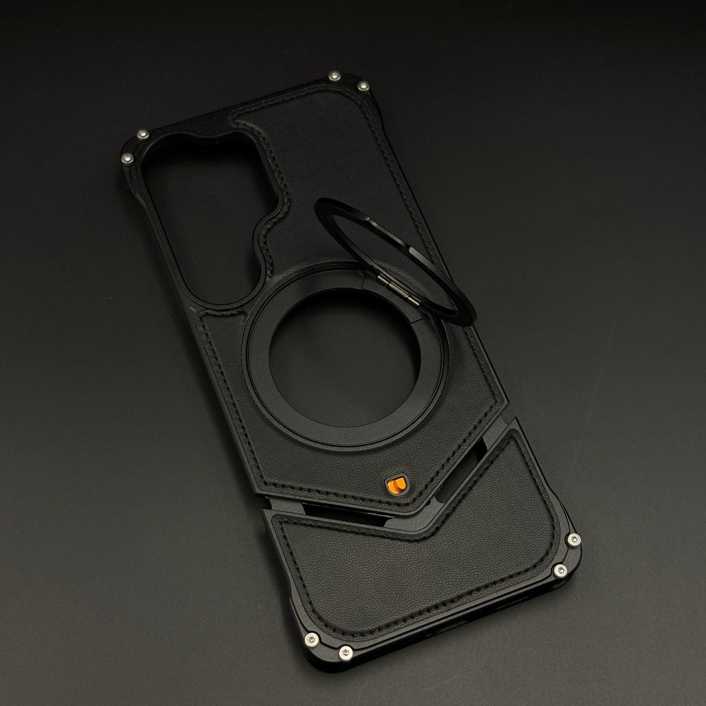 Heavy Duty Rugged Metal Ring Stand MagSafe Mobile Case Cover for Samsung Galaxy S26 Ultra