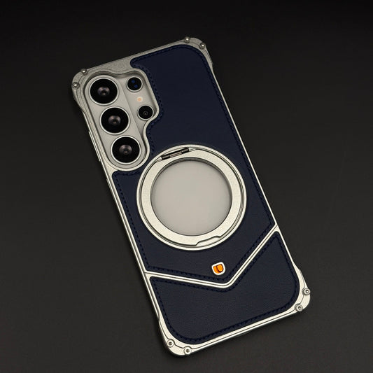 Heavy Duty Rugged Metal Ring Stand MagSafe Mobile Case Cover for Samsung Galaxy S26 Ultra