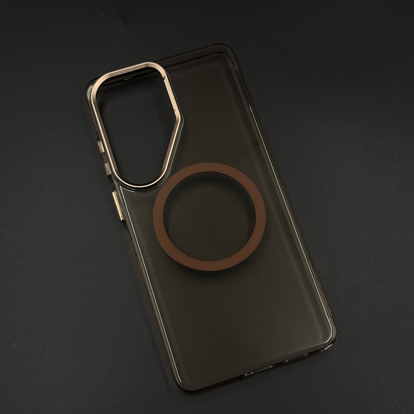 Smoky Clear Raised Bezel MagSafe Ring Stand Mobile Case Cover for Galaxy S26 Ultra