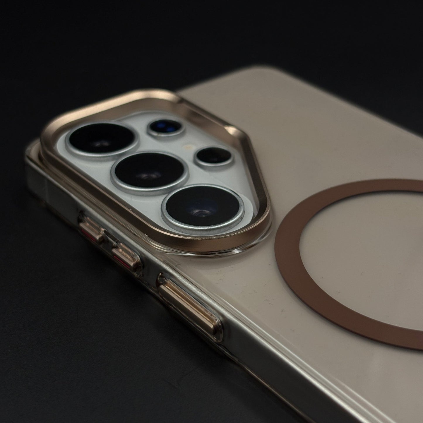 Smoky Clear Raised Bezel MagSafe Ring Stand Mobile Case Cover for Galaxy S26 Ultra