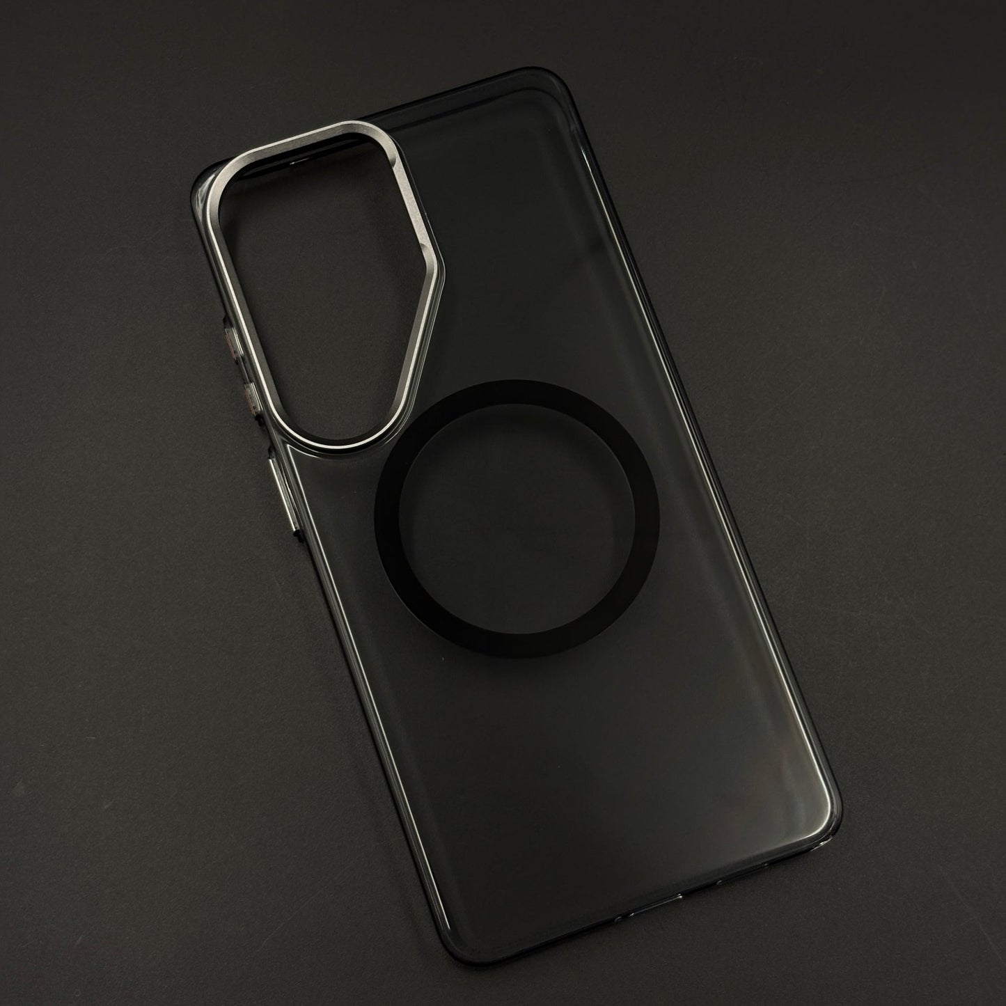Smoky Clear Raised Bezel MagSafe Ring Stand Mobile Case Cover for Galaxy S26 Ultra