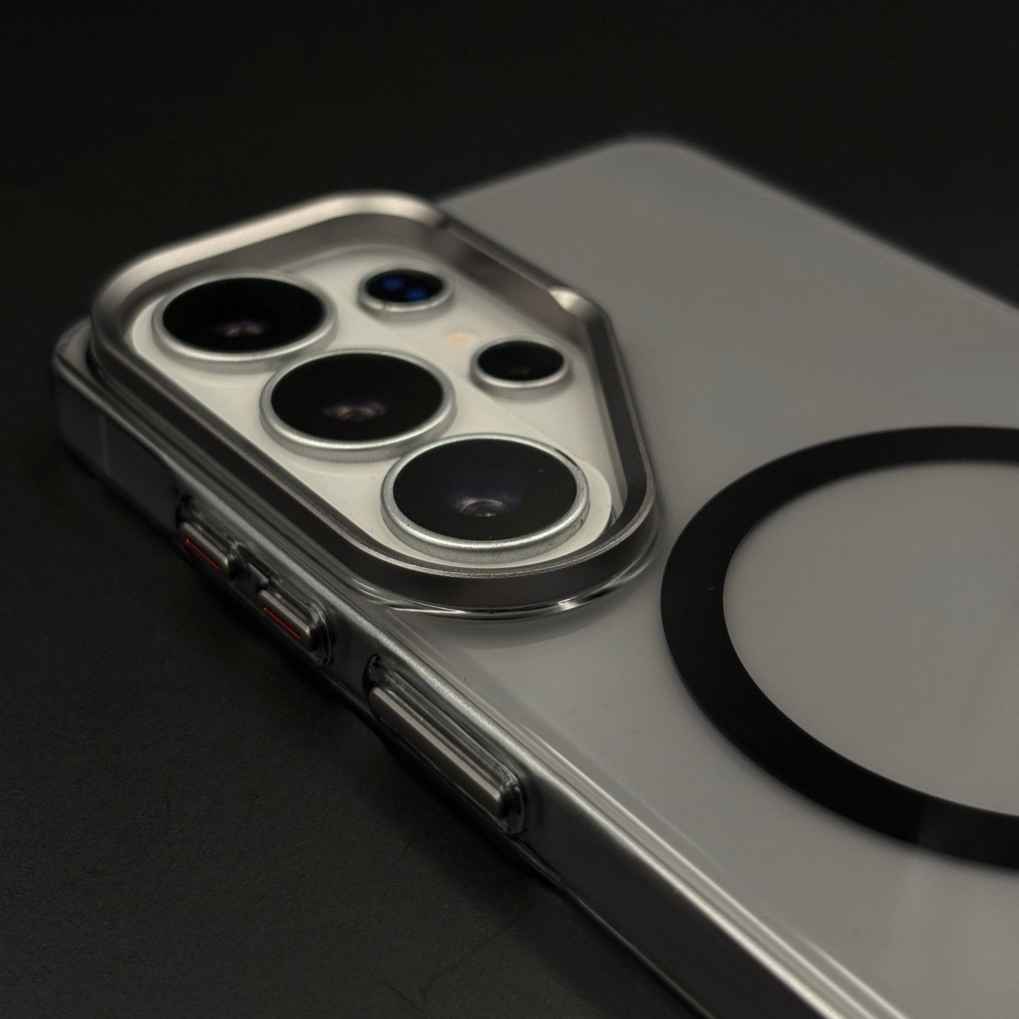 Smoky Clear Raised Bezel MagSafe Ring Stand Mobile Case Cover for Galaxy S26 Ultra