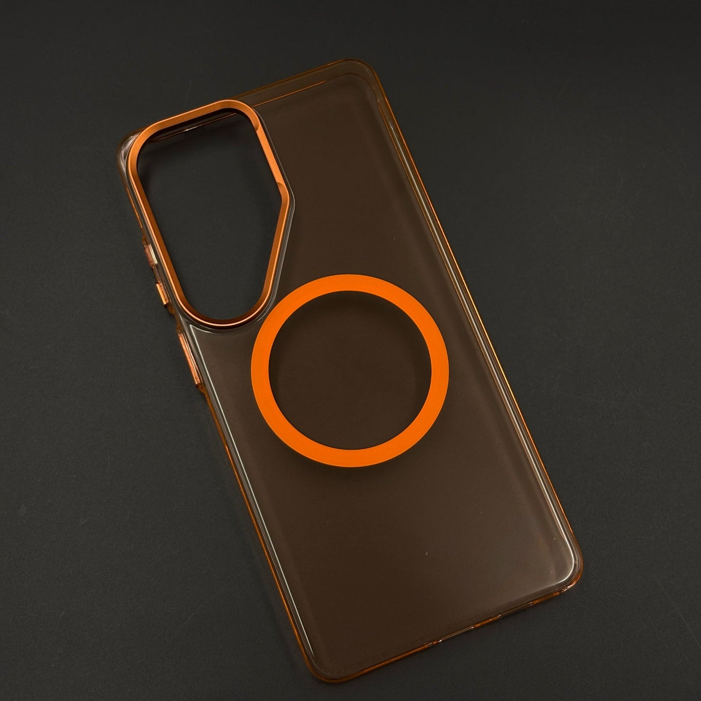Smoky Clear Raised Bezel MagSafe Ring Stand Mobile Case Cover for Galaxy S26 Ultra