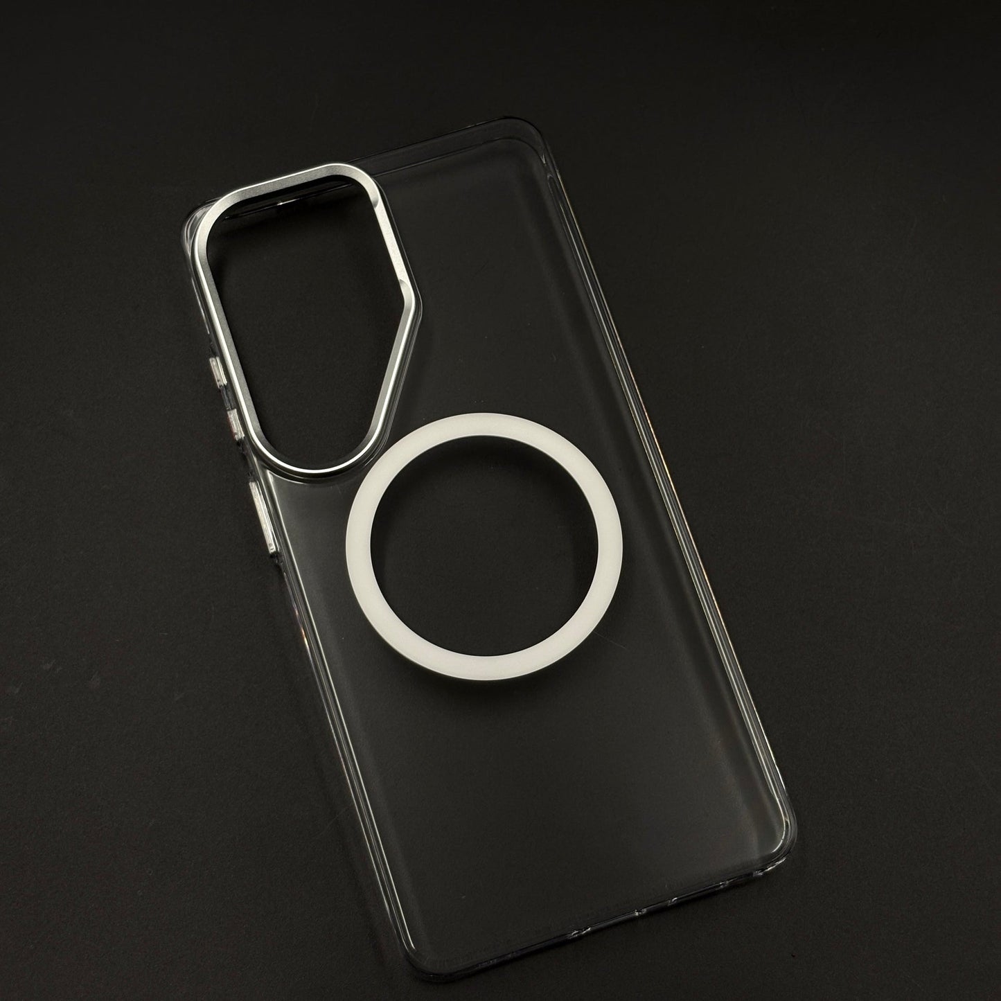 Smoky Clear Raised Bezel MagSafe Ring Stand Mobile Case Cover for Galaxy S26 Ultra