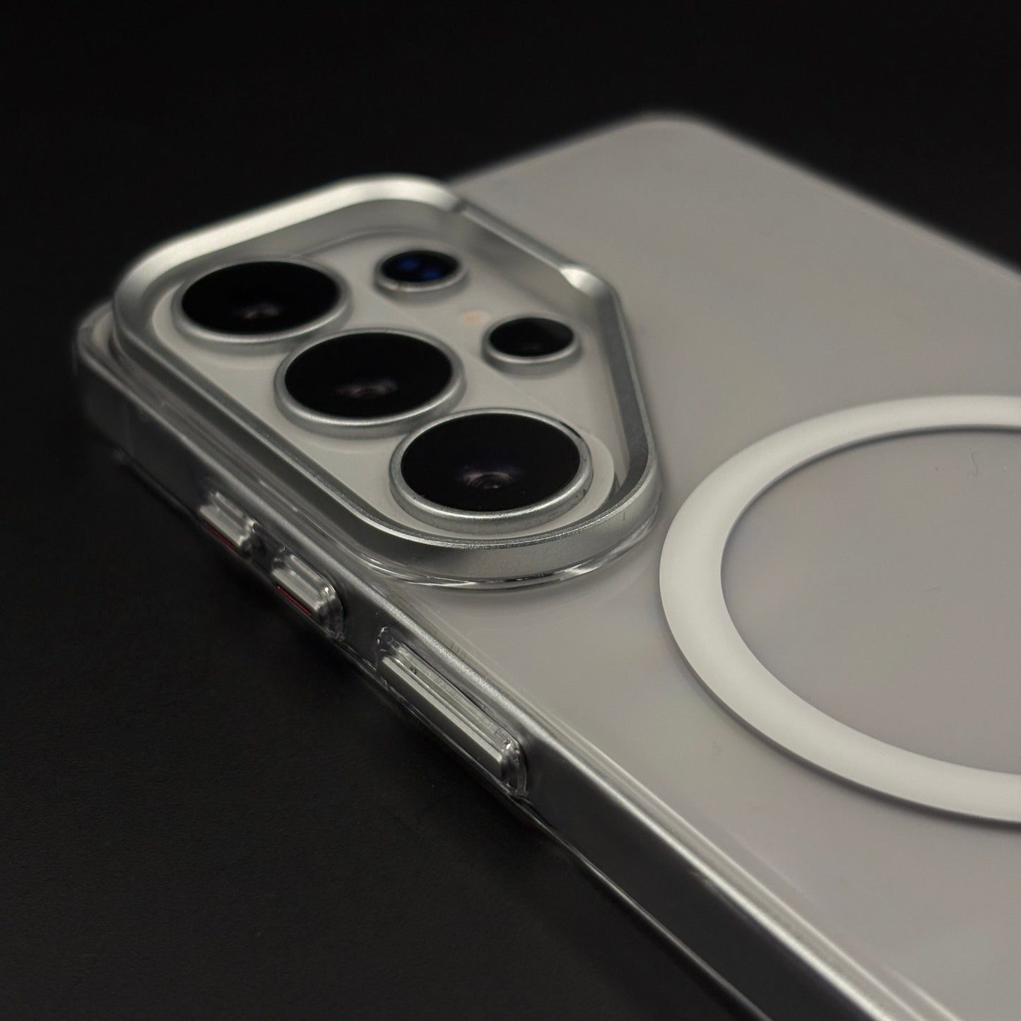 Smoky Clear Raised Bezel MagSafe Ring Stand Mobile Case Cover for Galaxy S26 Ultra