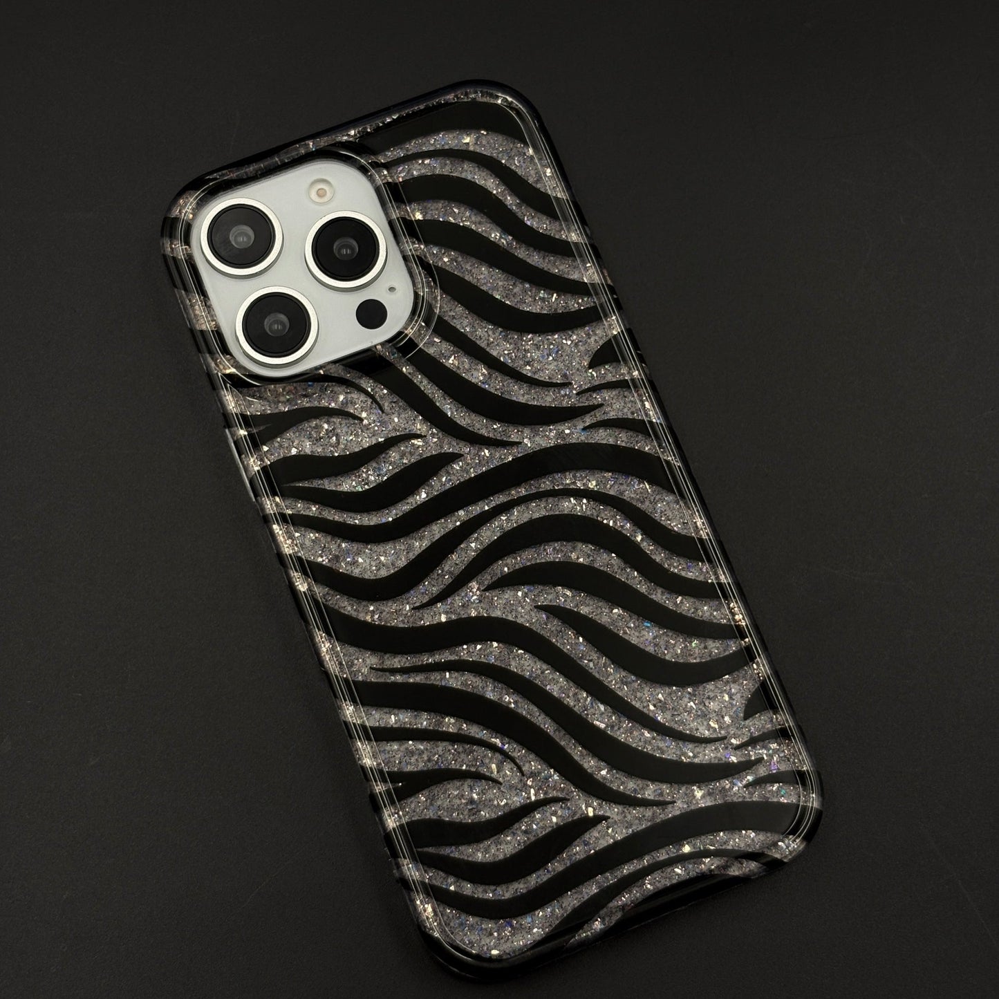 Midnight Glitter Wave Protective Case for iPhone