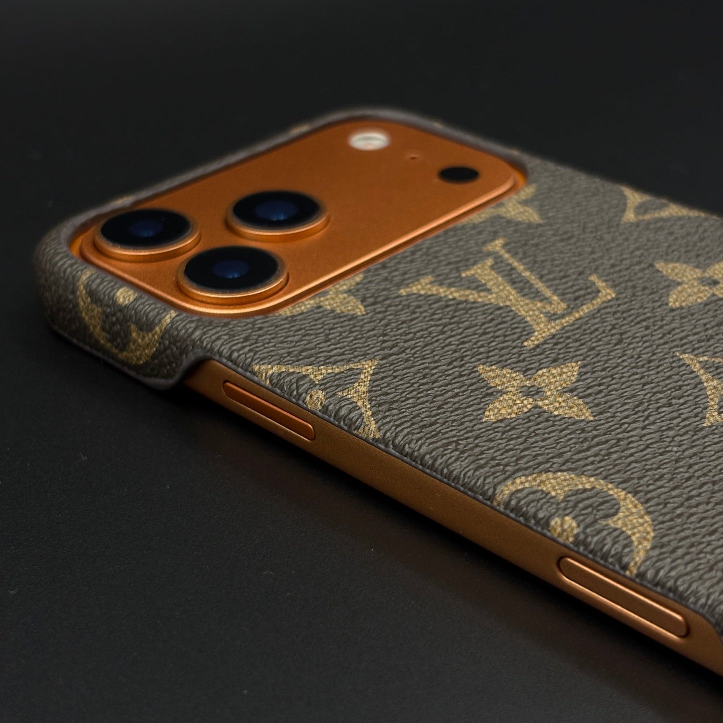Luxury Brand Borderless Frame PU Leather Case for iPhone 17 Series | Designer Protective Cover