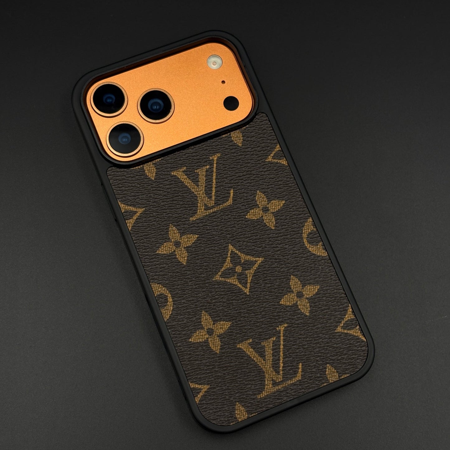 Luxury Brand Black Border PU Leather Case for iPhone 17 Series | Designer Protective Cover