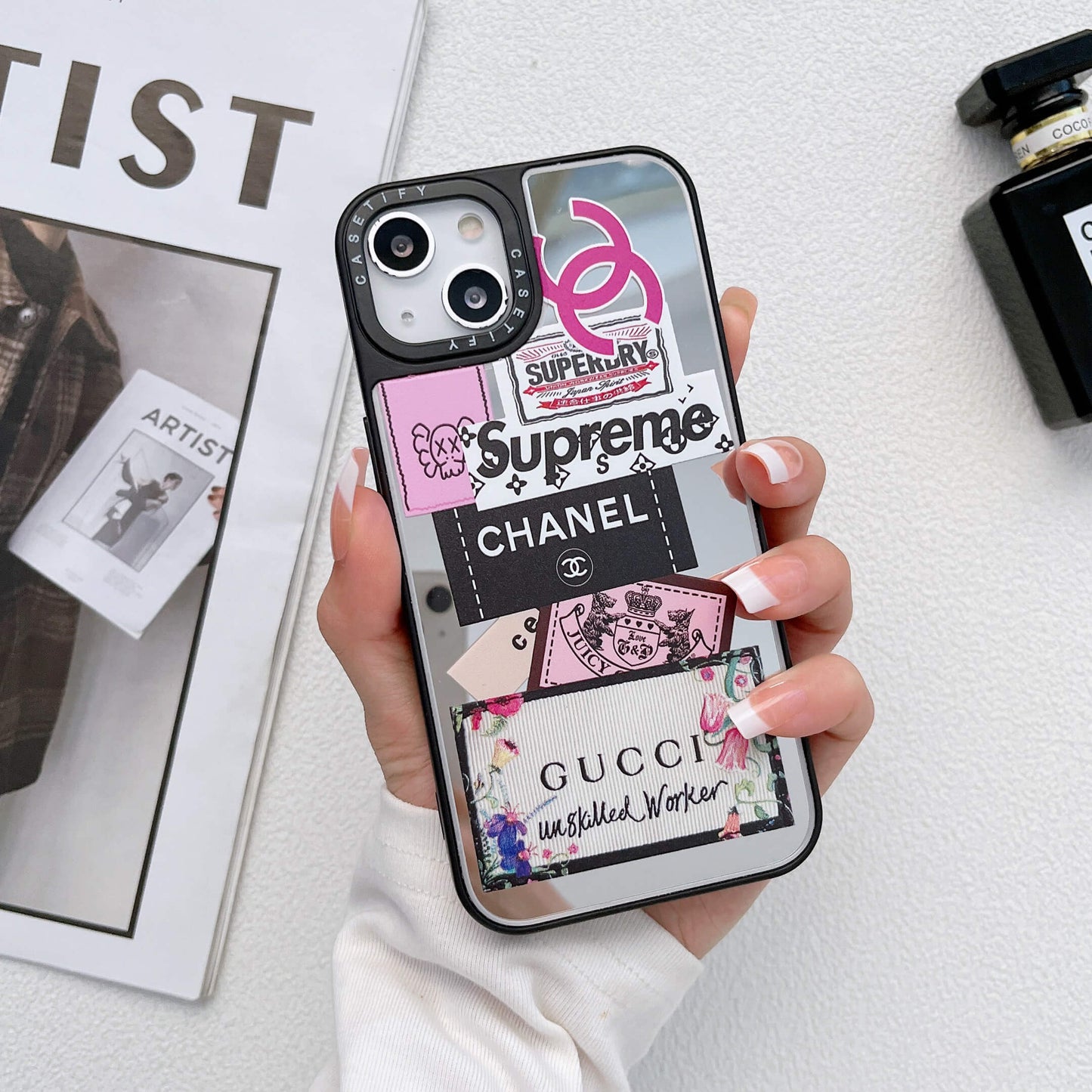 iPhone Luxury Brand Reflective Mirror Phone Case