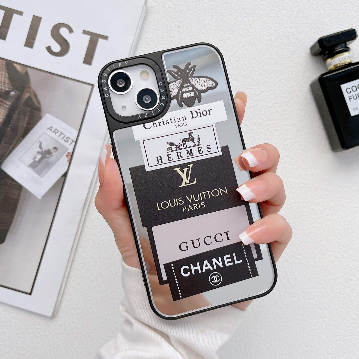 iPhone Luxury Brand Reflective Mirror Phone Case