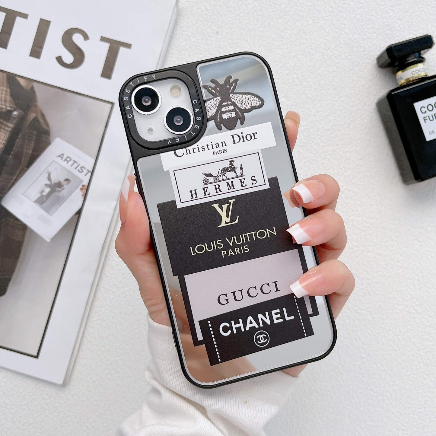 iPhone Luxury Brand Reflective Mirror Phone Case
