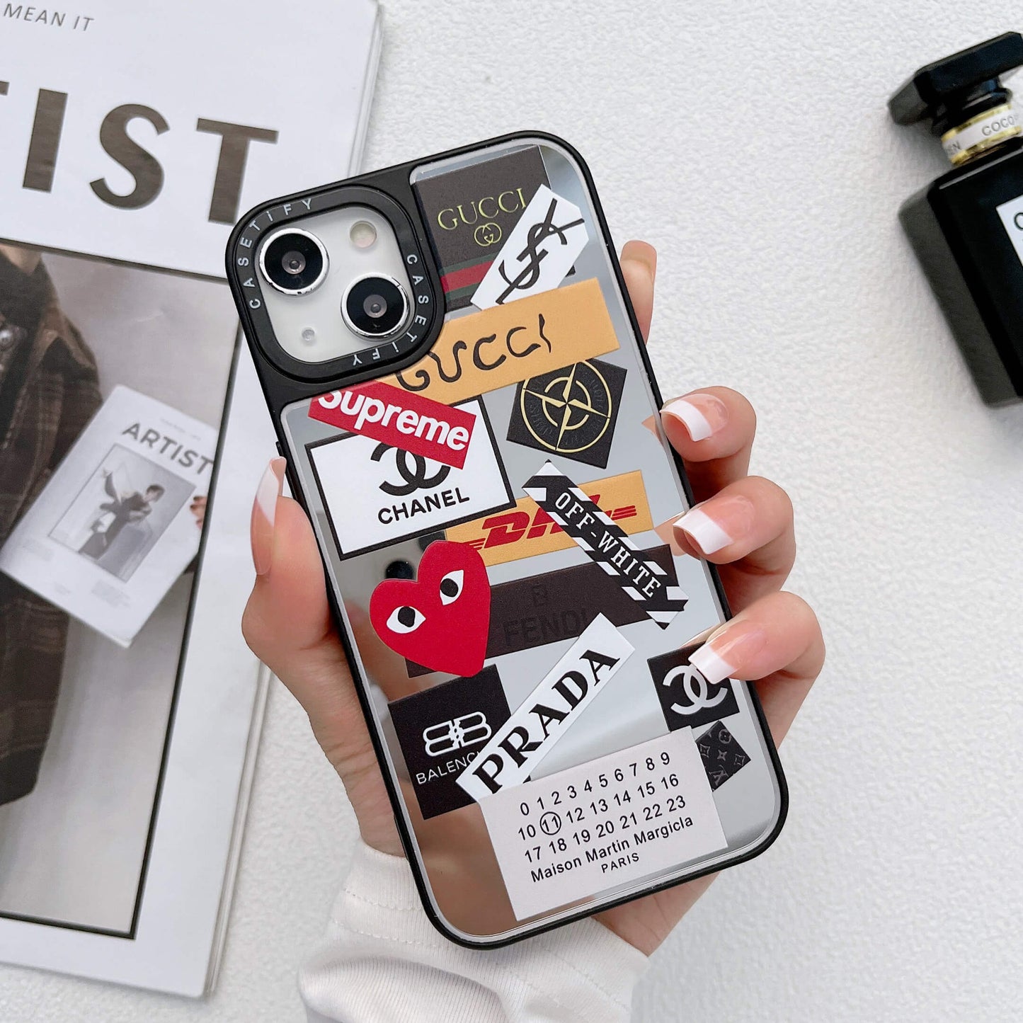 iPhone Luxury Brand Reflective Mirror Phone Case