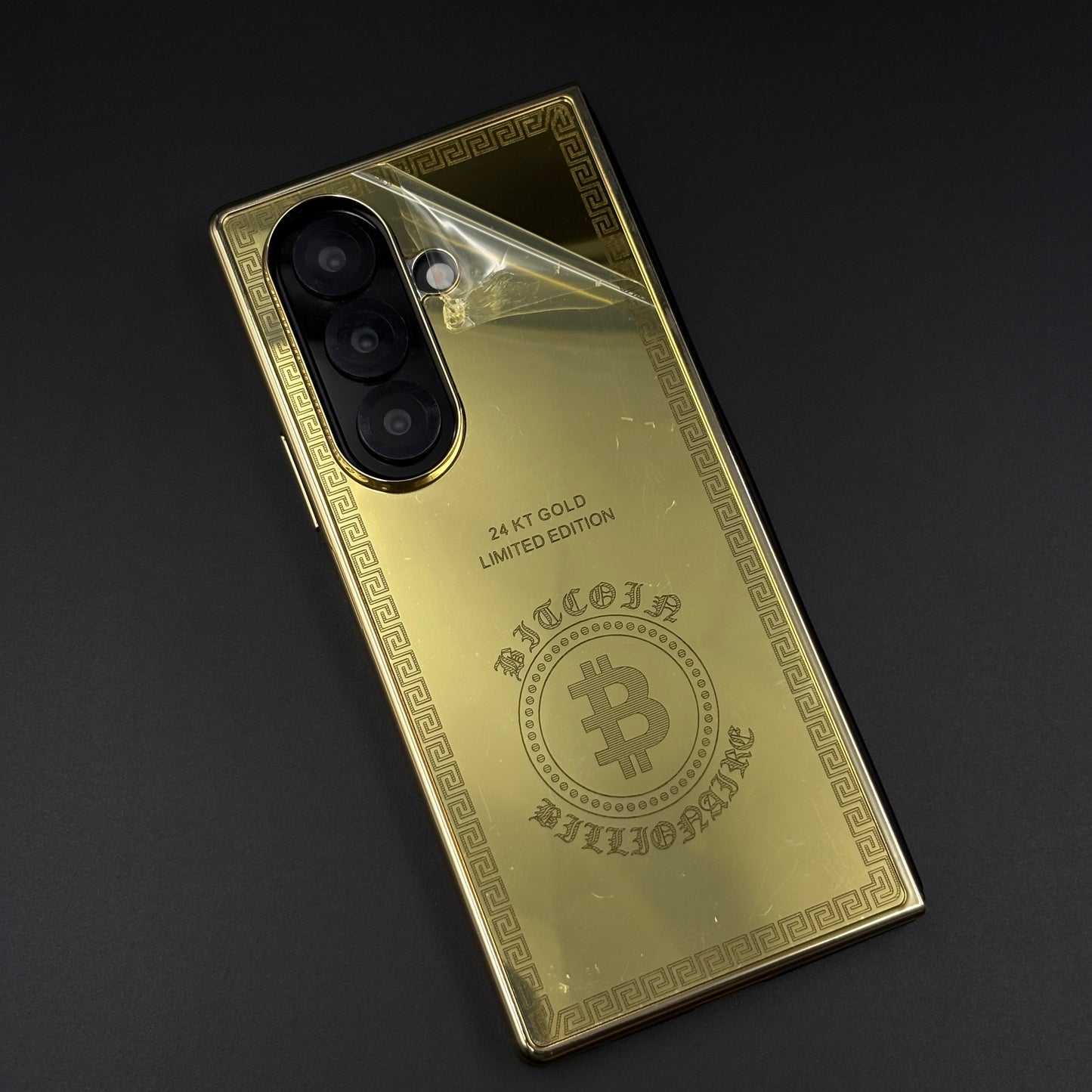 Handcrafted 24K Gold Plated Bitcoin Case for Samsung Galaxy Z Fold 7 | Luxury Limited Edition Cover