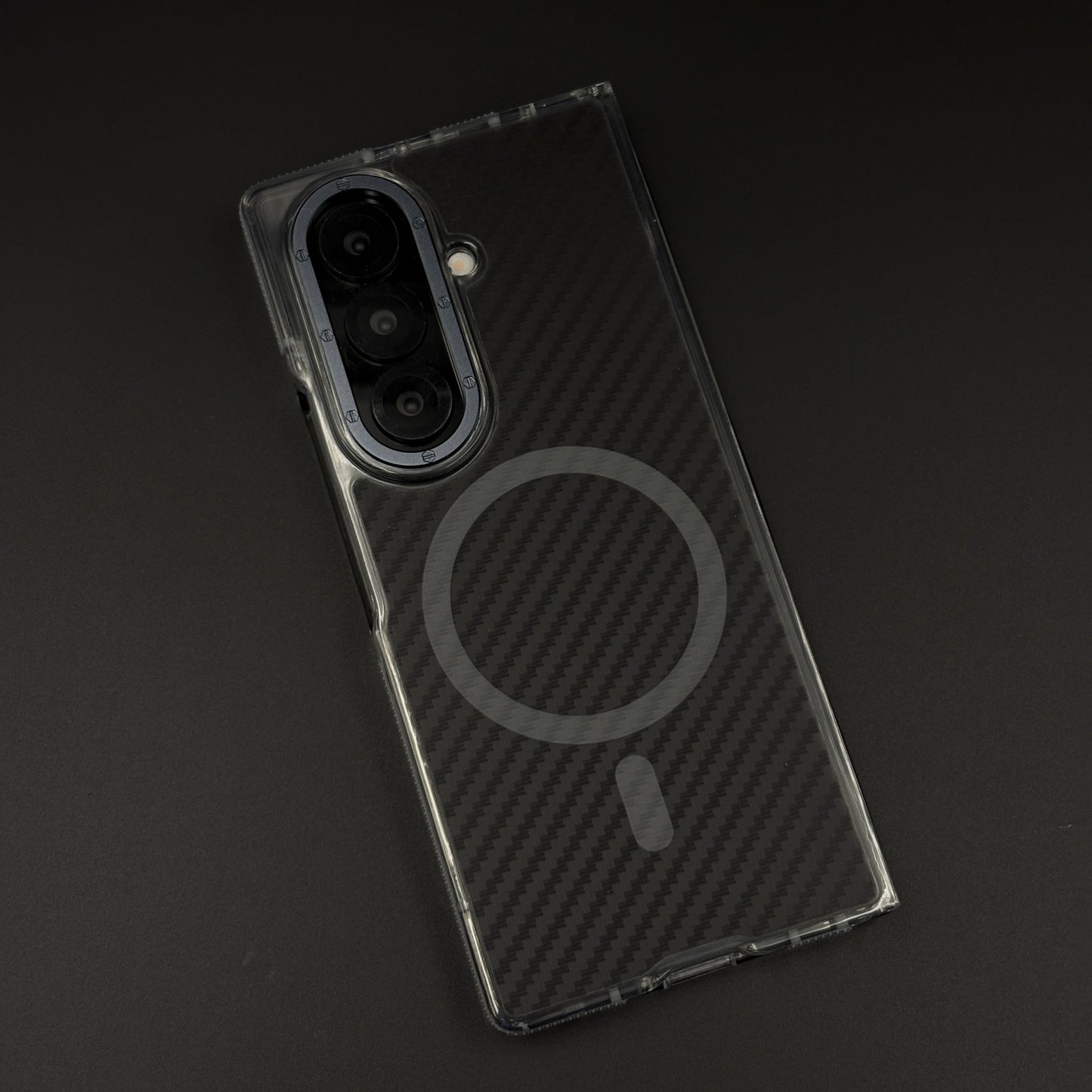 Carbon Fibre Matte MagSafe Case for Samsung Galaxy Z Fold 7 | Smokey Finish Protection