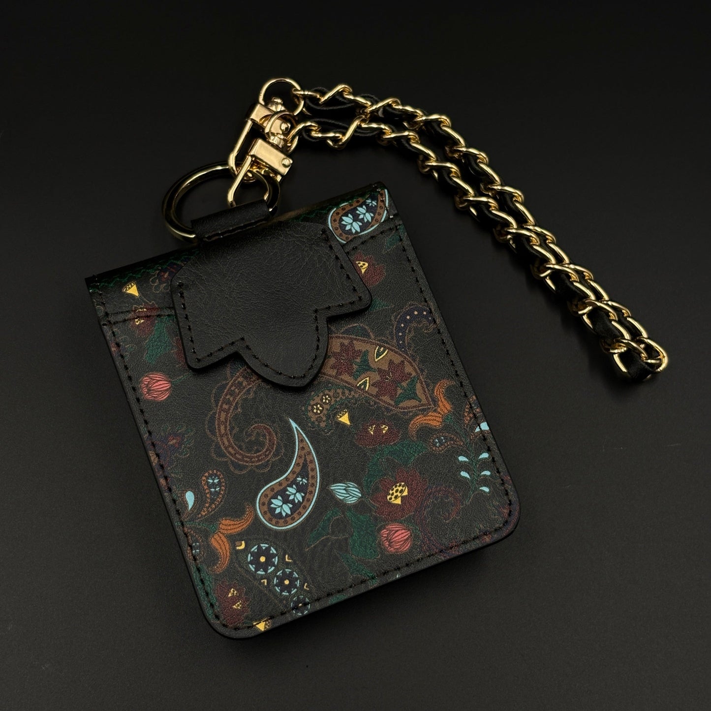 Indian Art Designer Phone Case Cover for Samsung Galaxy Z Flip 7 | Paisley Leather Cover with Chain Strap | Traditional Print