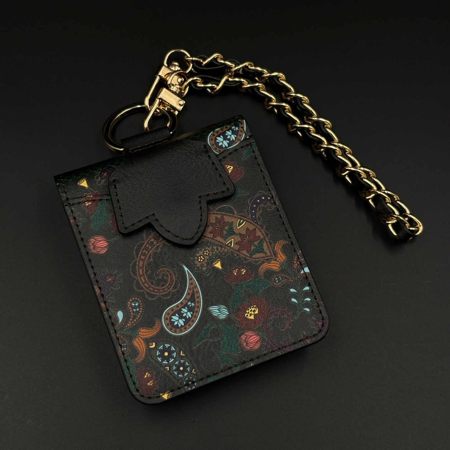 Indian Art Designer Phone Case Cover for Samsung Galaxy Z Flip 7 | Paisley Leather Cover with Chain Strap | Traditional Print