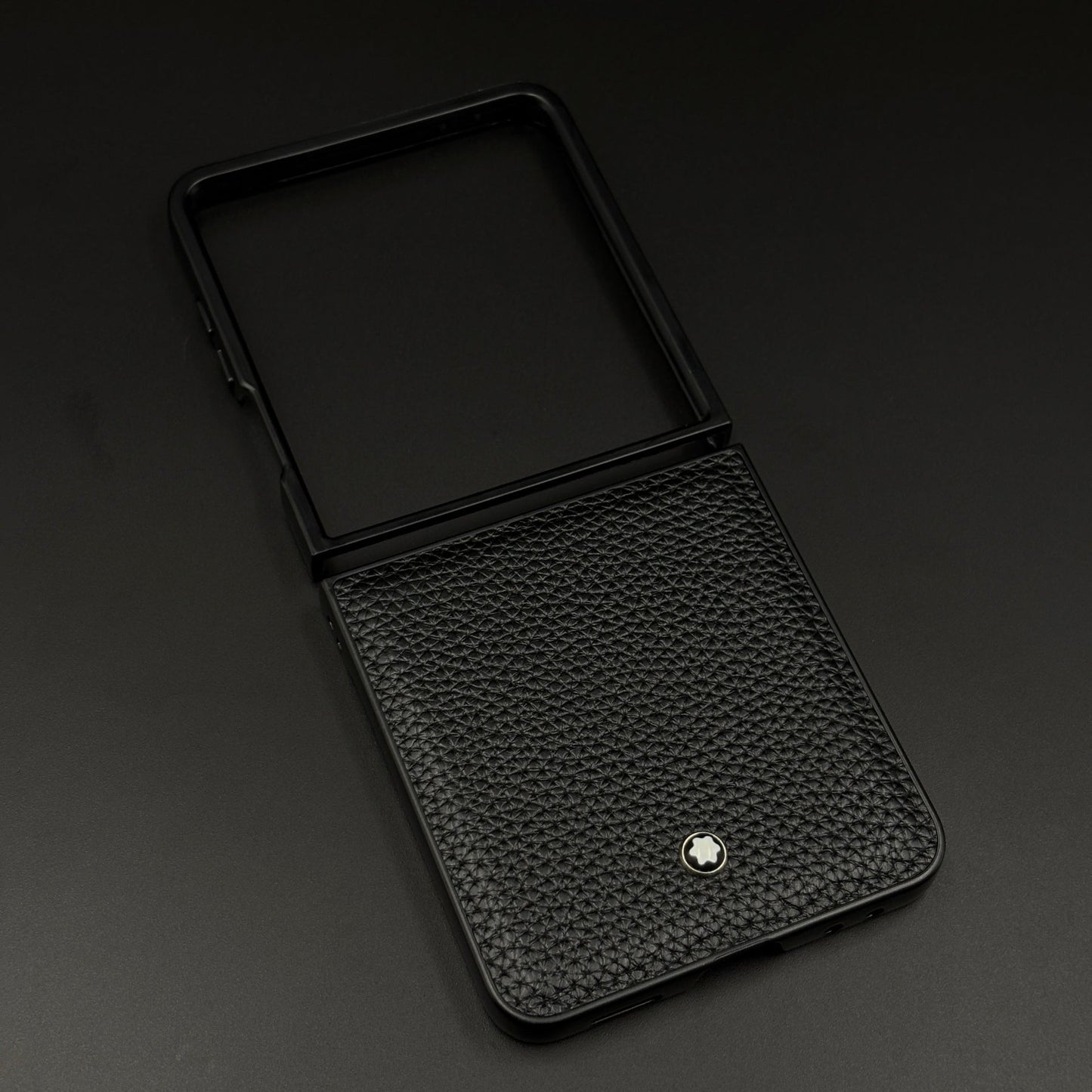 Luxury Brand MB Logo Case for Samsung Galaxy Z Flip 7 | Premium Textured Leather Edition