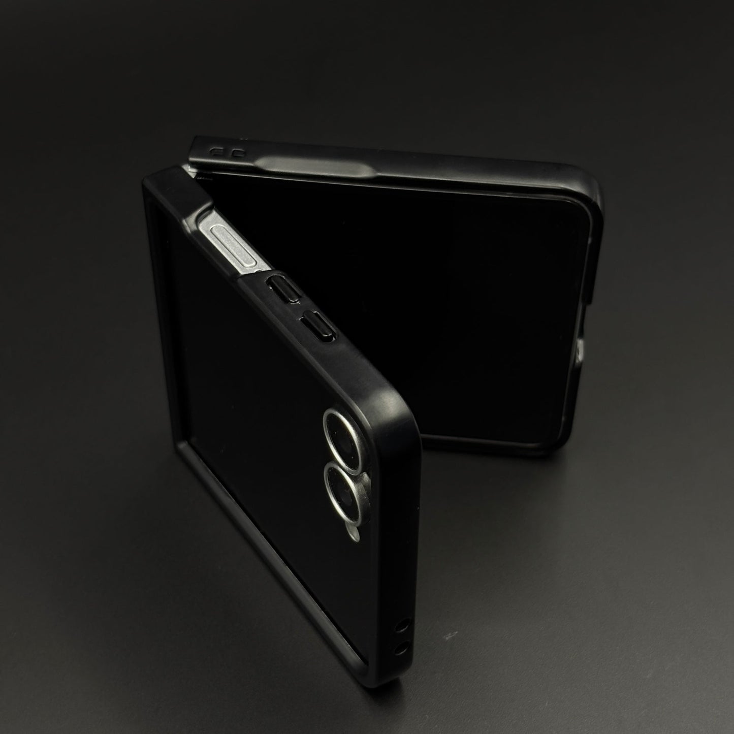 Luxury Brand MB Logo Case for Samsung Galaxy Z Flip 7 | Premium Textured Leather Edition