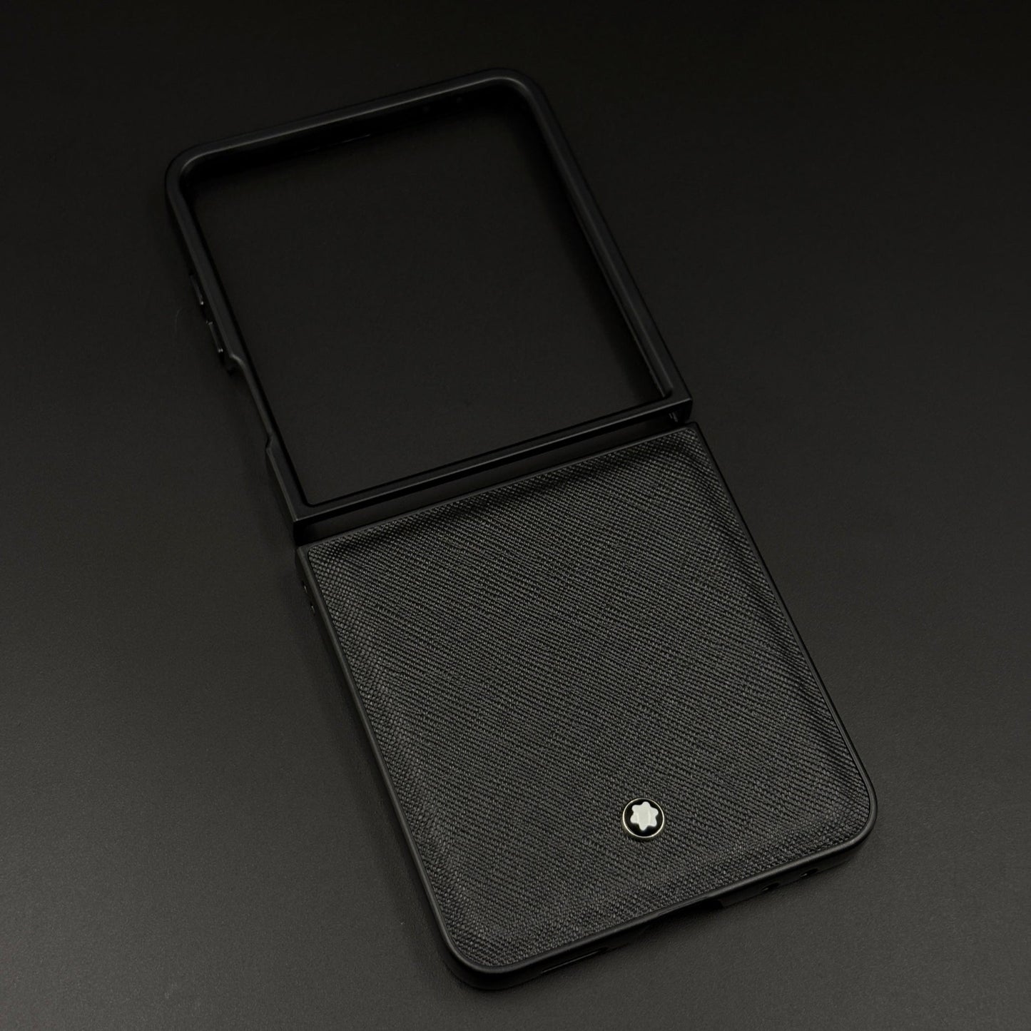 Luxury Brand MB Logo Case for Samsung Galaxy Z Flip 7 | Premium Textured Leather Edition