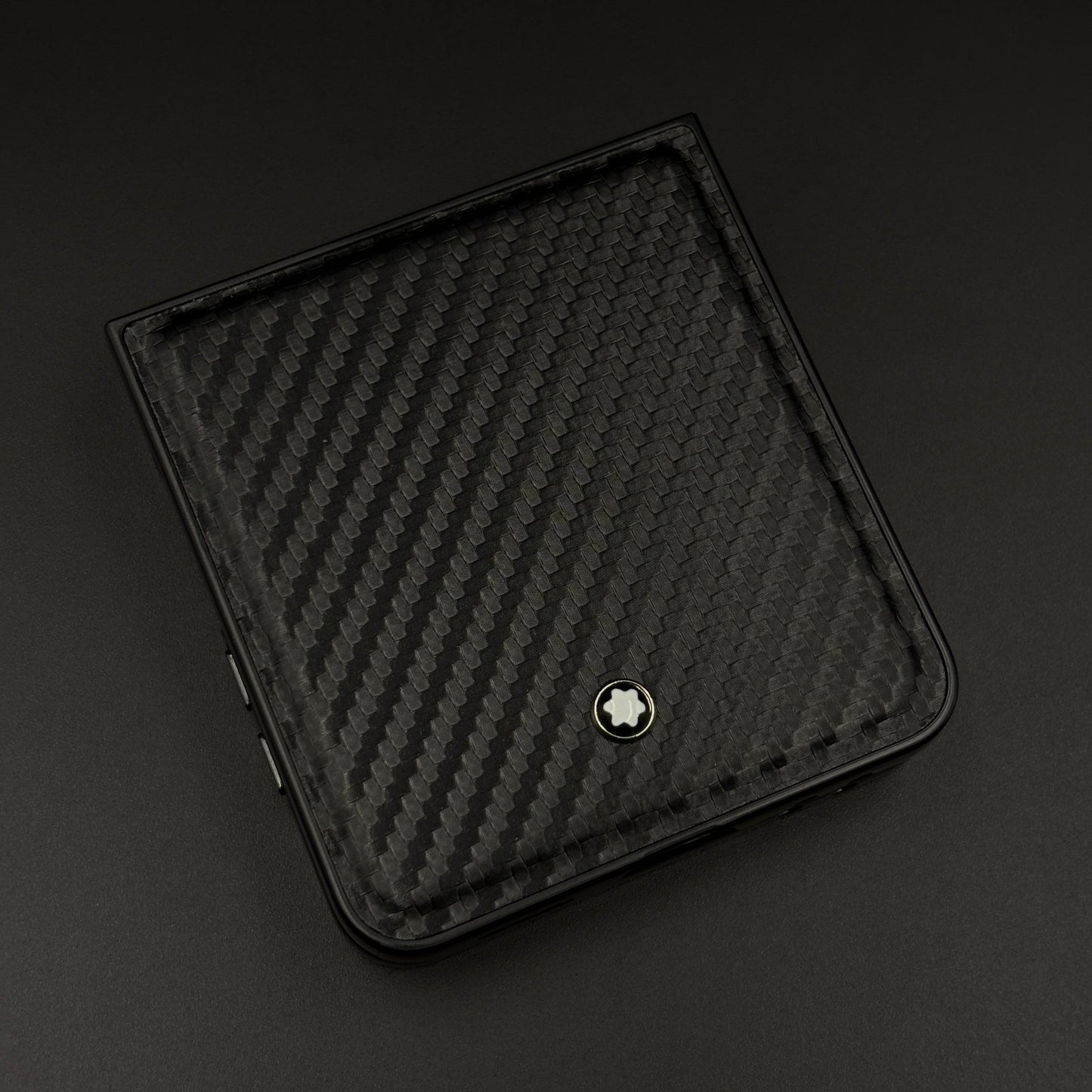 Luxury Brand MB Logo Case for Samsung Galaxy Z Flip 7 | Premium Textured Leather Edition
