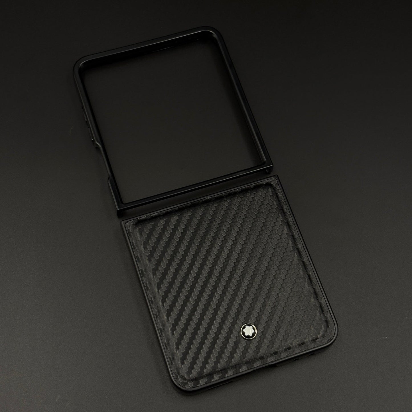 Luxury Brand MB Logo Case for Samsung Galaxy Z Flip 7 | Premium Textured Leather Edition