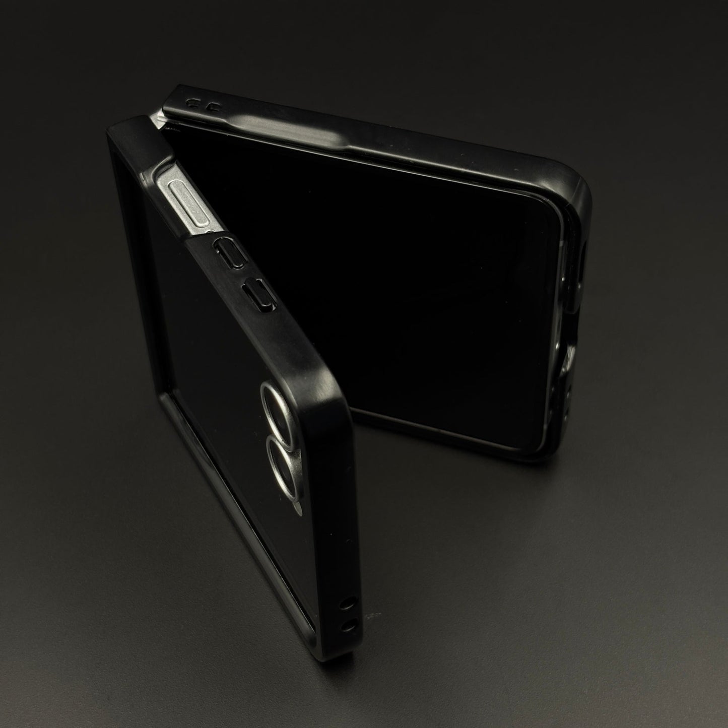 Luxury Brand MB Logo Case for Samsung Galaxy Z Flip 7 | Premium Textured Leather Edition