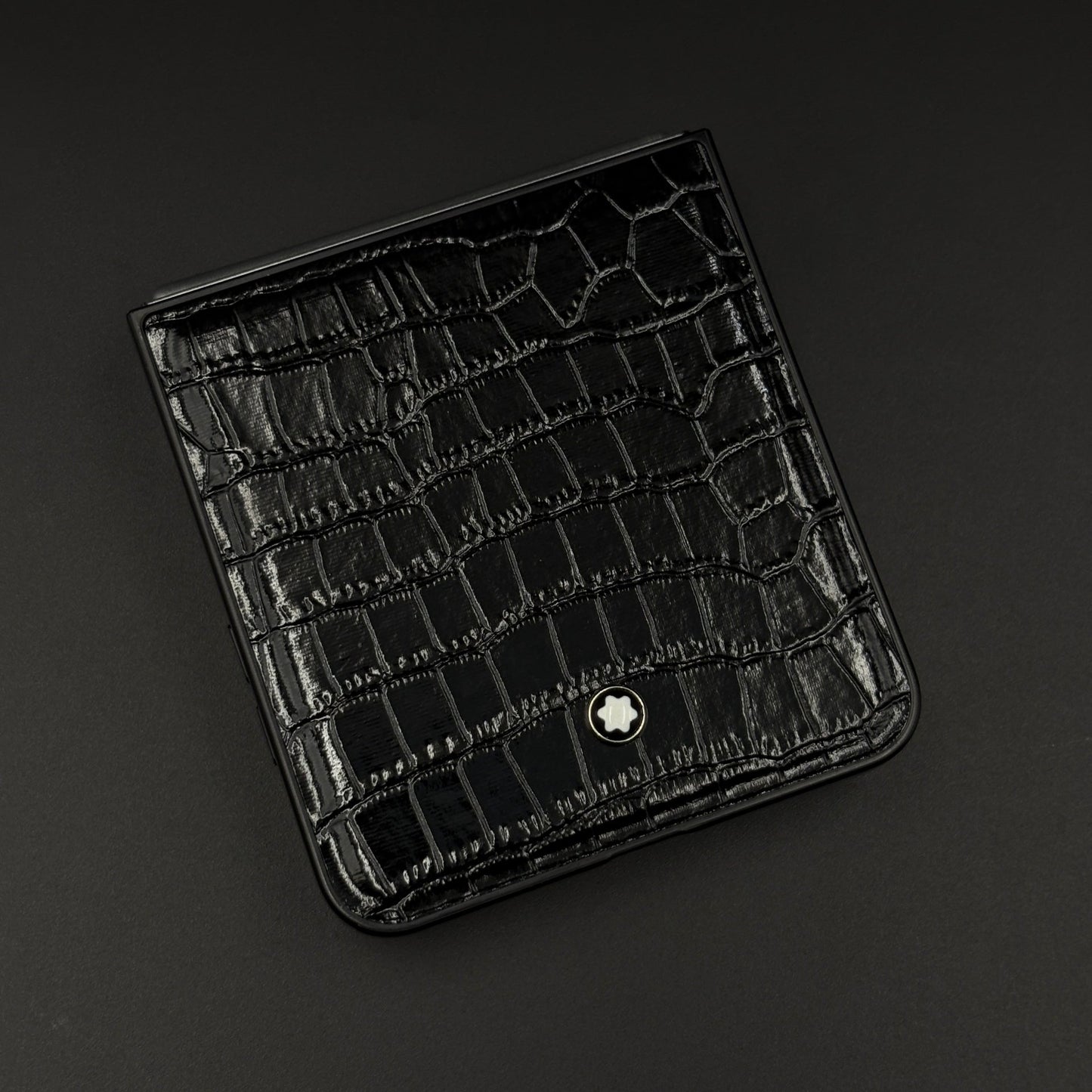 Luxury Brand MB Logo Case for Samsung Galaxy Z Flip 7 | Premium Textured Leather Edition