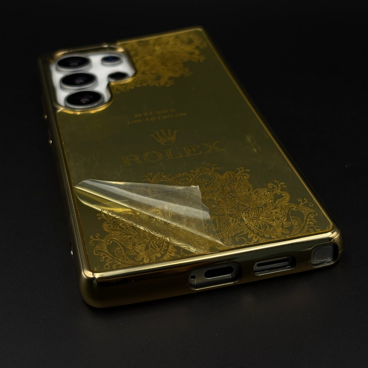 Handcrafted 24K Gold Plated Watch Brand Case for Samsung Galaxy S24 Ultra | Luxury Limited Edition Cover