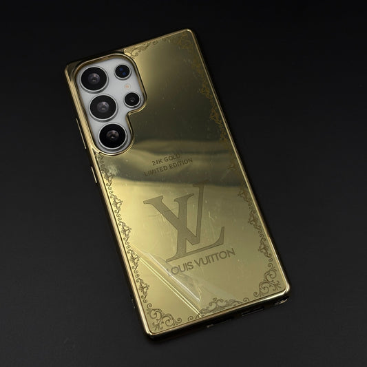 Handcrafted 24K Gold Plated Luxury Fashion Brand Case for Samsung Galaxy S25 Ultra | Luxury Limited Edition Cover