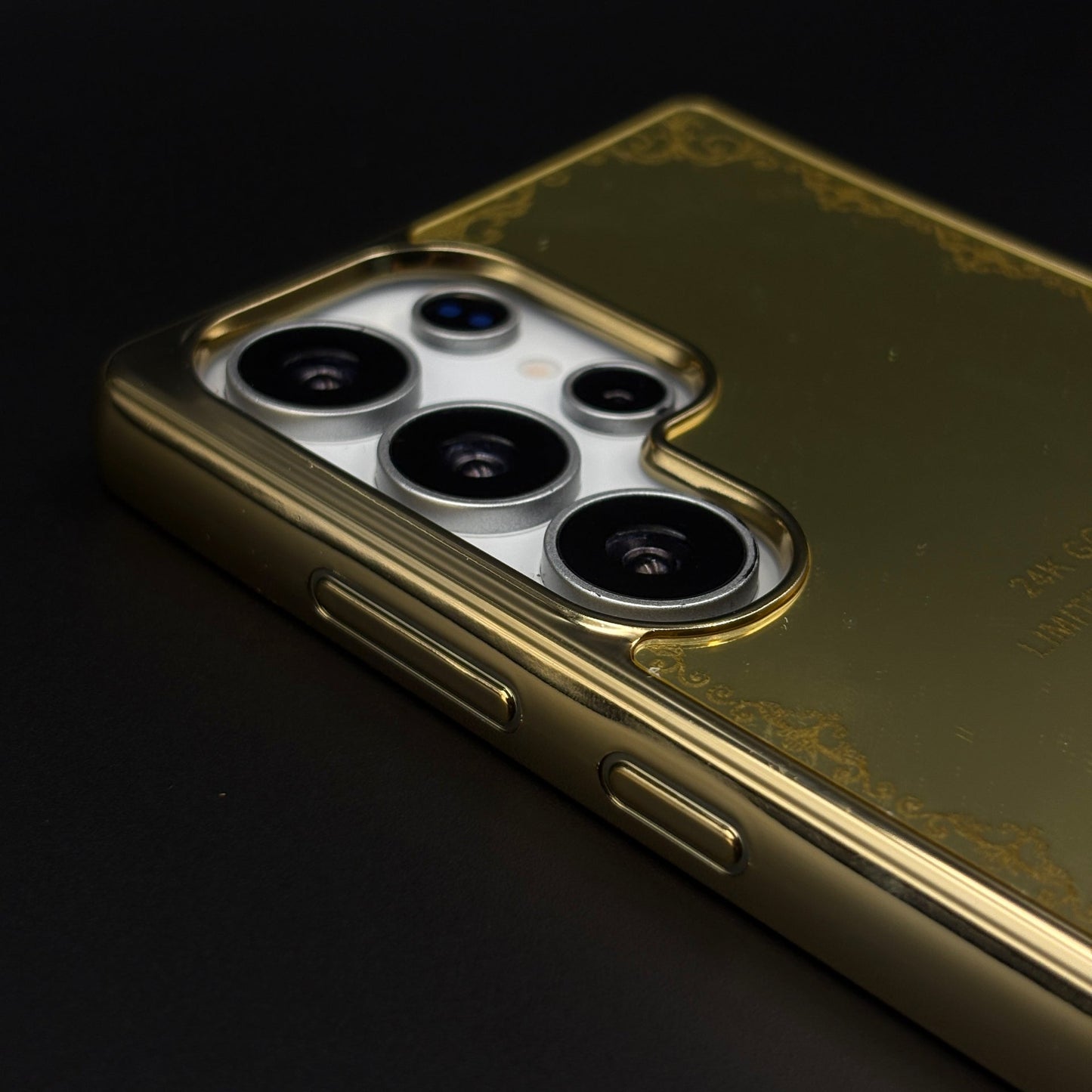 Handcrafted 24K Gold Plated Luxury Fashion Brand Case for Samsung Galaxy S24 Ultra | Luxury Limited Edition Cover