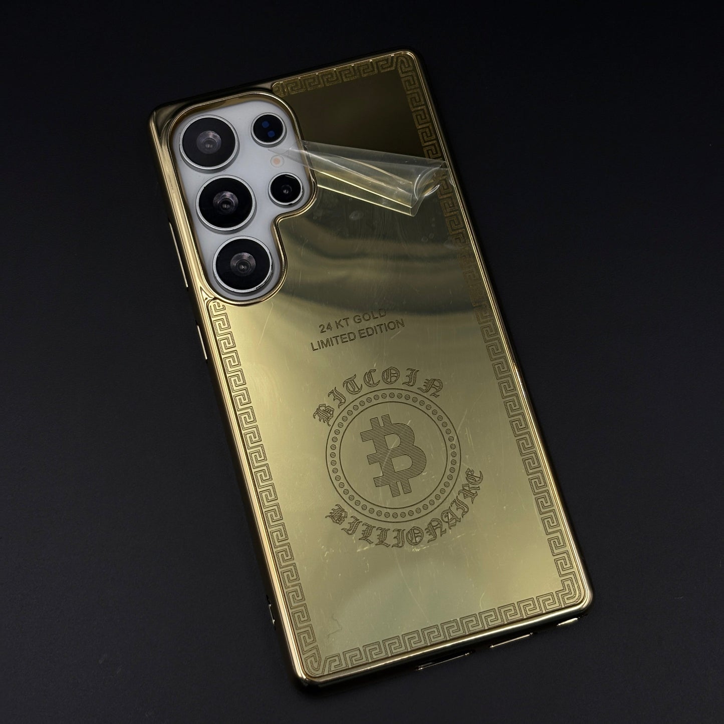 Handcrafted 24K Gold Plated Bitcoin Case for Samsung Galaxy S25 Ultra | Luxury Limited Edition Cover