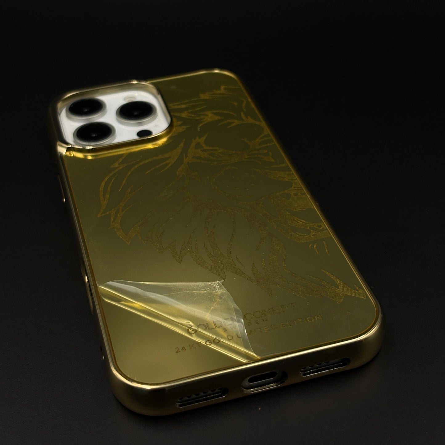 Handcrafted 24K Gold Plated Lion The King Case for iPhone Series | Luxury Limited Edition Cover