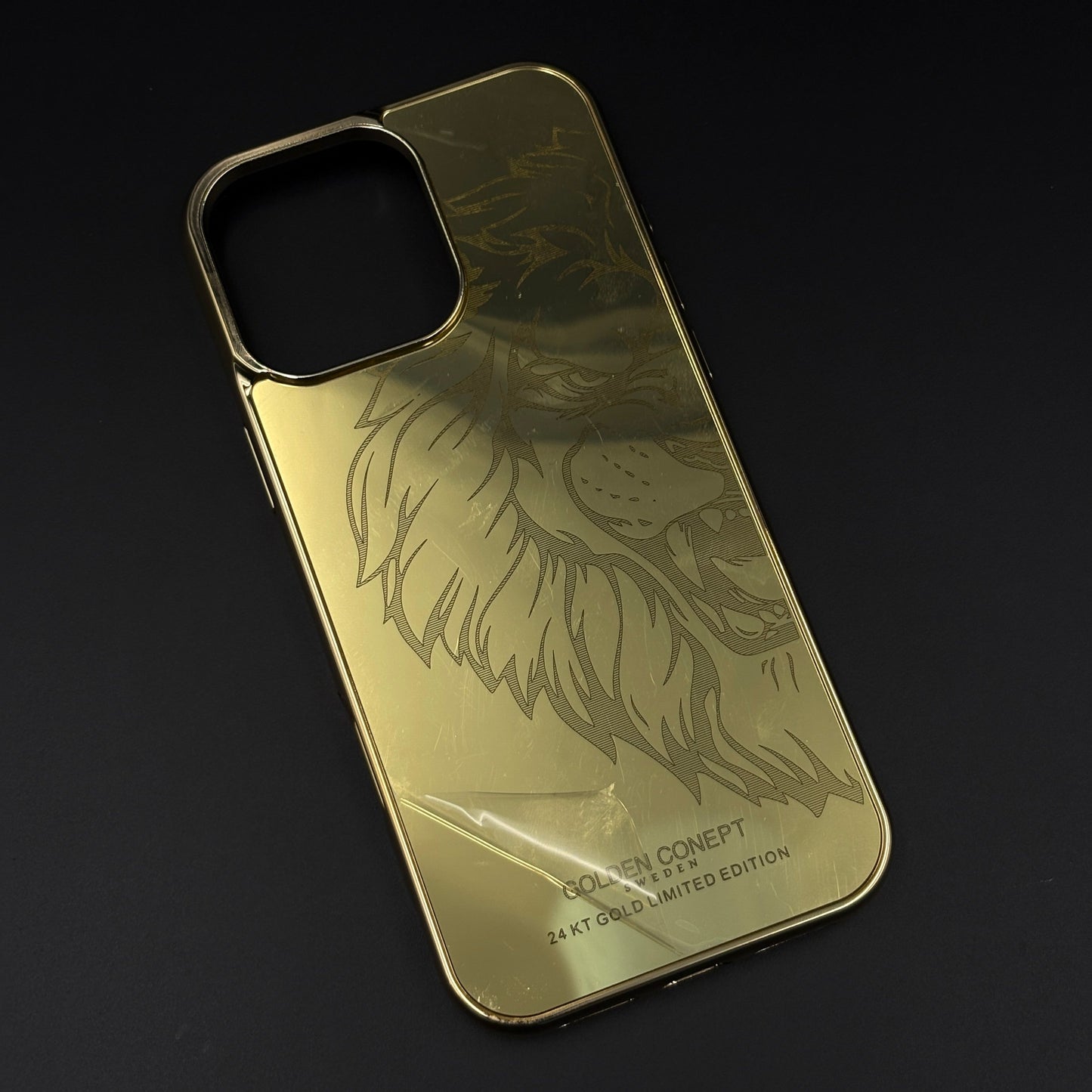 Handcrafted 24K Gold Plated Lion The King Case for iPhone Series | Luxury Limited Edition Cover