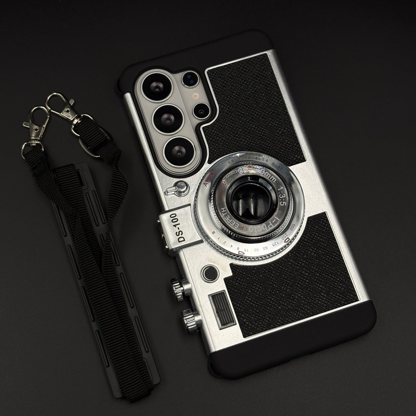 3D Vintage Camera Case for Samsung Galaxy S26 Ultra | Retro Designer | Detachable Sling