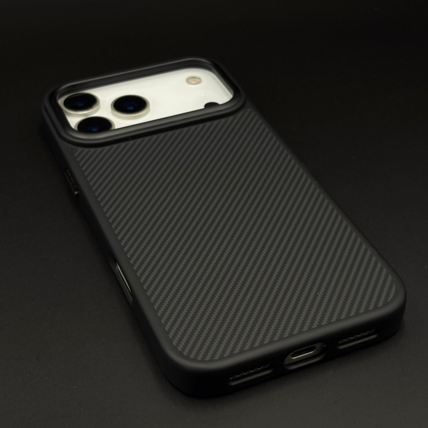 Stealth Carbon Fiber Hidden MagSafe Mobile Case Cover for iPhone 17 Series