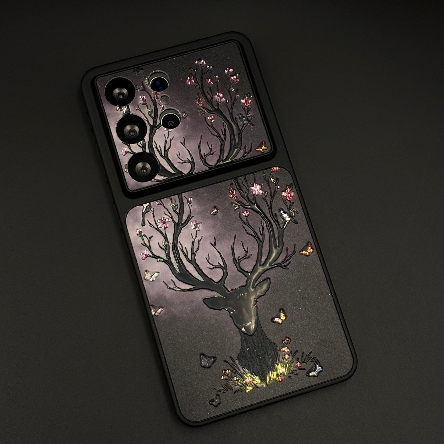 Luxury Deer Embroidery Mobile Case Cover for Samsung Galaxy S26 Ultra