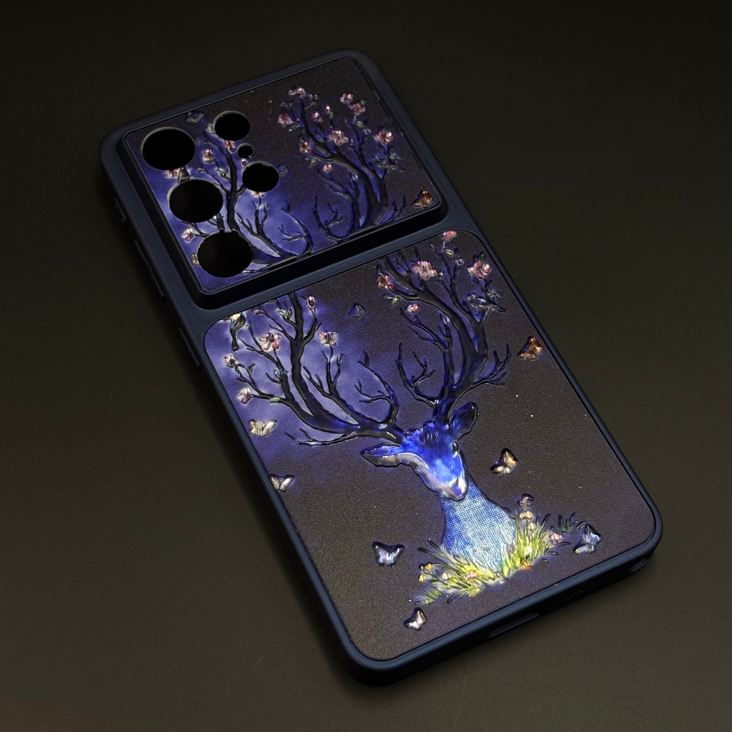 Luxury Deer Embroidery Mobile Case Cover for Samsung Galaxy S26 Ultra