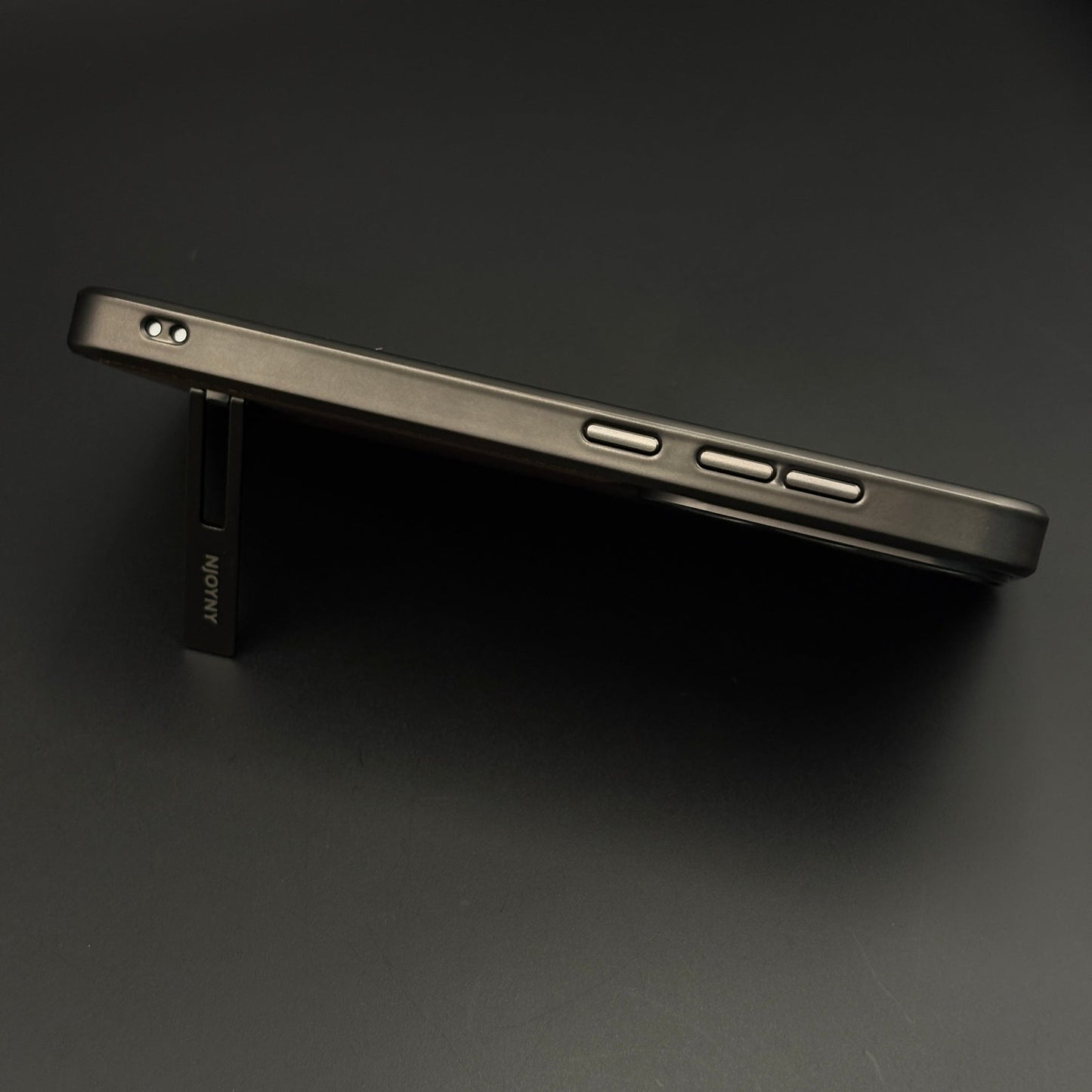 Stitch Leather Metal Kickstand Case Cover with Matte Chrome Finish for Samsung Galaxy S26 Ultra