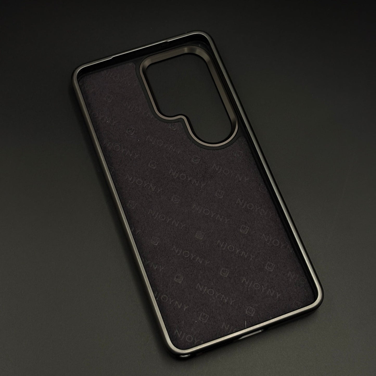 Stitch Leather Metal Kickstand Case Cover with Matte Chrome Finish for Samsung Galaxy S26 Ultra