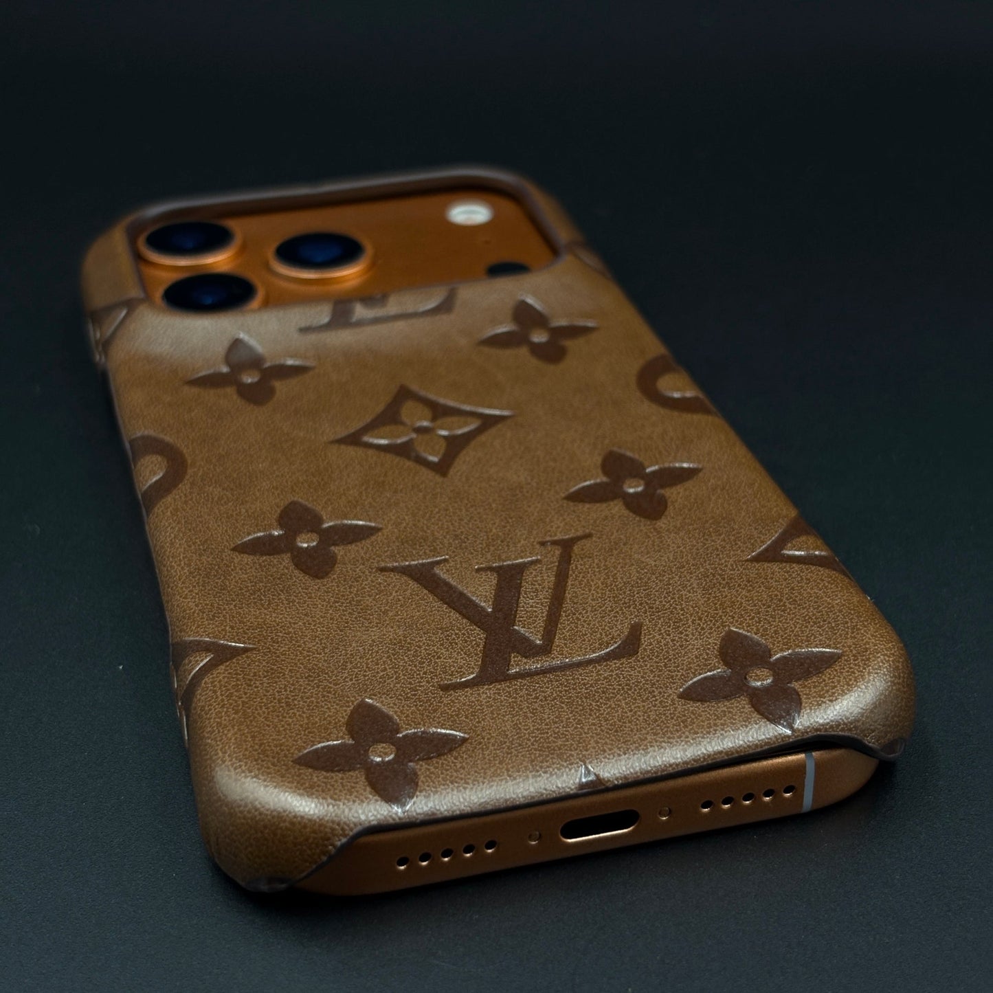 Branded Monogram Pattern Mobile Case Cover for iPhone 17 Series | Artisan Embossed Leather | Premium Feel