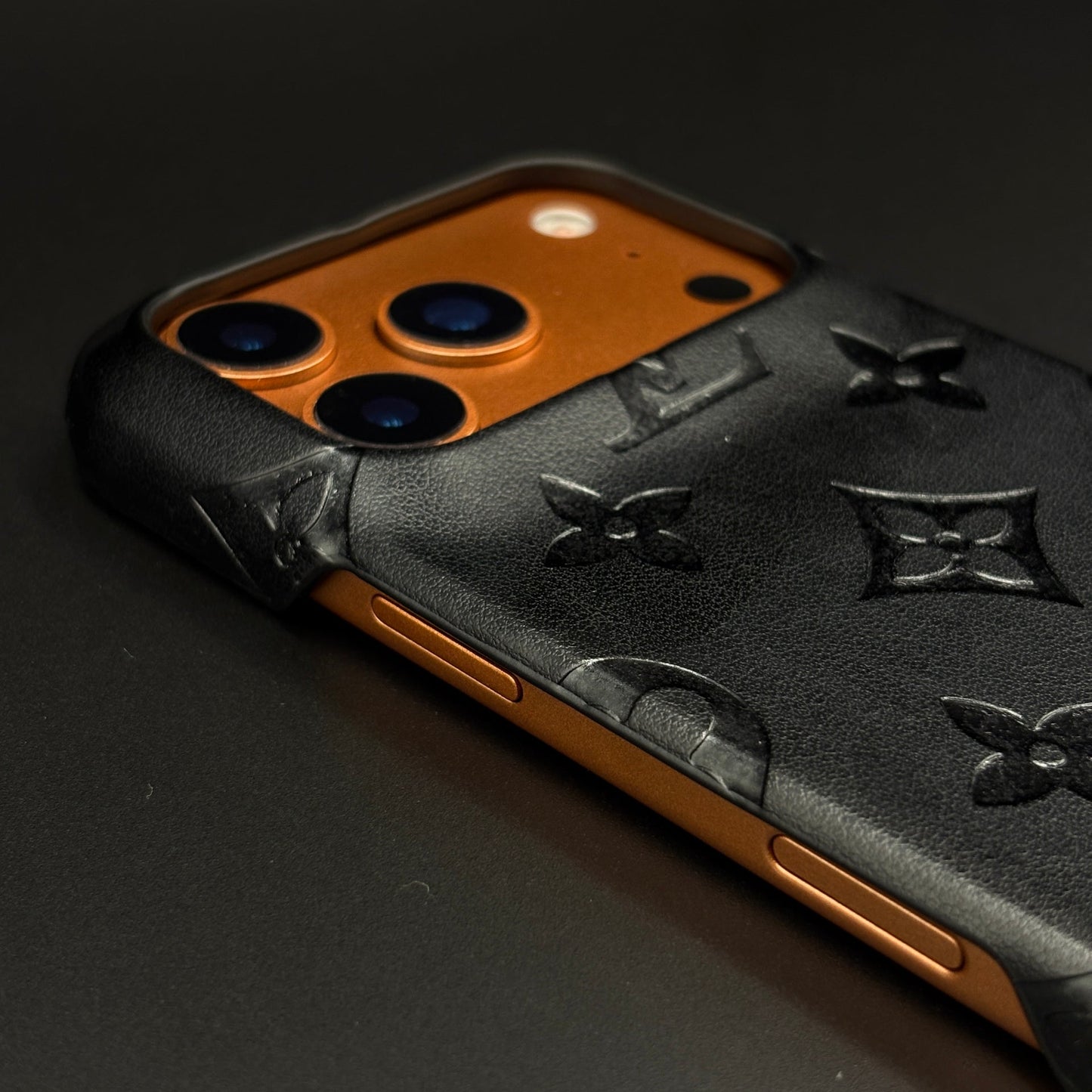 Branded Monogram Pattern Mobile Case Cover for iPhone 17 Series | Artisan Embossed Leather | Premium Feel