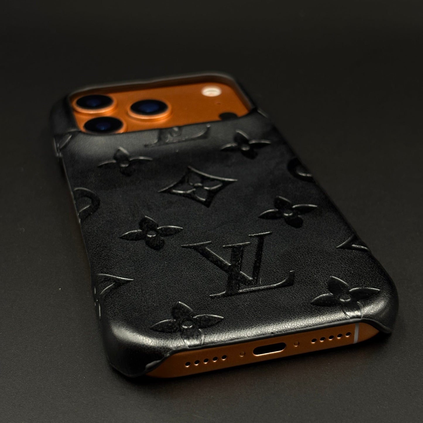 Branded Monogram Pattern Mobile Case Cover for iPhone 17 Series | Artisan Embossed Leather | Premium Feel