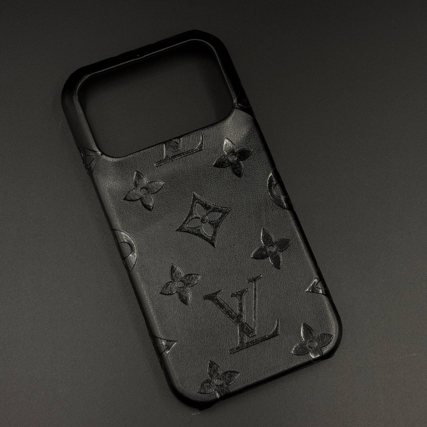 Branded Monogram Pattern Mobile Case Cover for iPhone 17 Series | Artisan Embossed Leather | Premium Feel